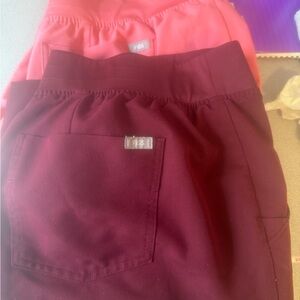 Figs Technical Collection Zamora Jogger Scrub Pants Sz 3X Pink and Burgundy